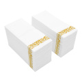 100Pcs Gold Disposable Paper Napkins Guest Hand Towel Napkins for Birthday, Dinners, Wedding, Christmas, Parties